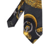 Gianni Versace Dark Grey Printed Silk Tie - '90s Second hand