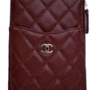 Chanel CC Quilted Caviar Flat Phone Case Wallet Pouch Secondhand