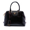 Prada Small Saffiano Vernice Promenade Satchel Secondhand