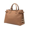Burberry Medium Leather and House Check Banner Satchel Secondhand