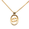 Dior Gold Plated CD Logo Pendant Necklace Secondhand