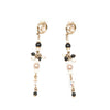 Chanel Gold Plated CC Faux Pearl Beads Drop Push Back Earrings Secondhand