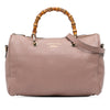 Gucci Calfskin Bamboo Shopper Boston Bag Secondhand