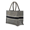 Dior Medium Embroidered Canvas Houndstooth Book Tote Secondhand