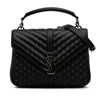 Saint Laurent Medium Chevron Studded Sheepskin Monogram College Satchel Secondhand
