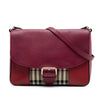 Burberry Small Bicolor Leather and House Check Dickens Crossbody Secondhand