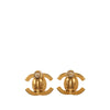 Chanel Gold Plated CC Turn Lock Clip on Earrings Secondhand