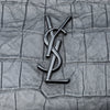 Saint Laurent Croc Embossed Leather Monogram Document Holder Secondhand