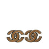 Chanel Silver CC Push Back Earrings Secondhand