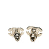 Chanel Silver CC Push Back Earrings Secondhand