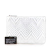 Chanel Medium Metallic Chevron Calfskin O Case Clutch Secondhand