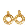 Chanel Gold Plated CC Gripoix Clip On Earrings Secondhand