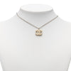 Chanel Silver Plated Textured CC Pendant Necklace Secondhand