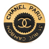 Chanel CC Gold Plated Enamel 31 Rue Cambon Brooch Secondhand