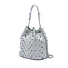 Chanel Small Metallic Chevron Lambskin Stud Wars Drawstring Bucket Bag Secondhand