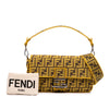 Fendi FRGMT x Zucca Embroidered Canvas Baguette Satchel Secondhand