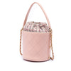 Chanel Small CC Calfskin and Tweed Drawstring Bucket Bag Secondhand
