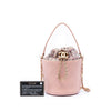 Chanel Small CC Calfskin and Tweed Drawstring Bucket Bag Secondhand