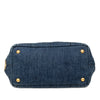 Prada Small Denim Canapa Logo Satchel Secondhand