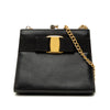 Ferragamo Leather Vara Bow Kiss Lock Chain Crossbody Secondhand
