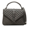 Saint Laurent Medium Chevron Sheepskin Monogram College Satchel Secondhand
