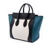 Celine Mini Tricolor Canvas and Leather Luggage Tote Secondhand