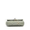 Dolce & Gabbana Leather Trimmed Woven Raffia Padlock Crossbody Secondhand