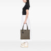 Prada Embroidered Canvas Triangolo Symbole Shopping Tote Secondhand