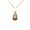 Chanel CC Gold Plated Teardrop Pendant Necklace Secondhand