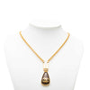 Chanel CC Gold Plated Teardrop Pendant Necklace Secondhand