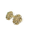 Chanel CC Brass Resin and Faux Pearl Snowflake Push Back Earrings Secondhand