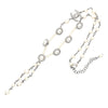 Secondhand Chanel CC Stainless Steel Faux Pearl and Rhinestone Station Necklace
