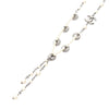 Chanel CC Stainless Steel Faux Pearl and Rhinestone Station Necklace Secondhand