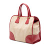 Prada Saffiano Trimmed Canvas Canapa Satchel Secondhand