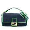 Fendi Large Denim Baguette Satchel Secondhand