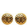 CC Matelasse Clip On Earrings - '10s Second-hand