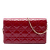 Dior Patent Cannage Lady Dior Chain Convertible Clutch Secondhand