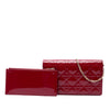 Dior Patent Cannage Lady Dior Chain Convertible Clutch Secondhand