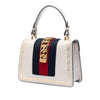 Gucci Mini Calfskin Bee Star Web Sylvie Top Handle Bag Secondhand