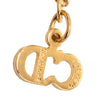Dior Gold Plated Strass CD Logo Pendant Necklace Secondhand