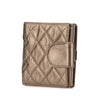 Chanel Metallic Aged Calfskin Cambon Ligne Bifold Wallet Secondhand