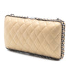 Secondhand Chanel Quilted Metallic Suede Chain Around Evening Clutch on Chain