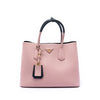 Prada Medium Bicolor Saffiano Cuir Double Satchel Secondhand