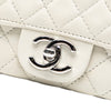 Chanel CC Quilted Lambskin East West Single Flap Secondhand