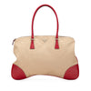 Secondhand Prada Cinghiale Trimmed Canvas Canapa Tote