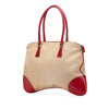Secondhand Prada Cinghiale Trimmed Canvas Canapa Tote