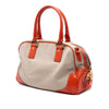 Prada Cinghial Trimmed Canvas Canapa Satchel Secondhand