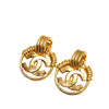Secondhand Chanel Gold Plated CC Swing Clip On Earrings