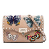 Valentino Medium Beaded Butterfly Embellished Leather Rockstud Flap Crossbody Secondhand