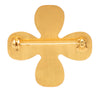 Secondhand Chanel CC Gold Plated Rhinestones Clover Brooch